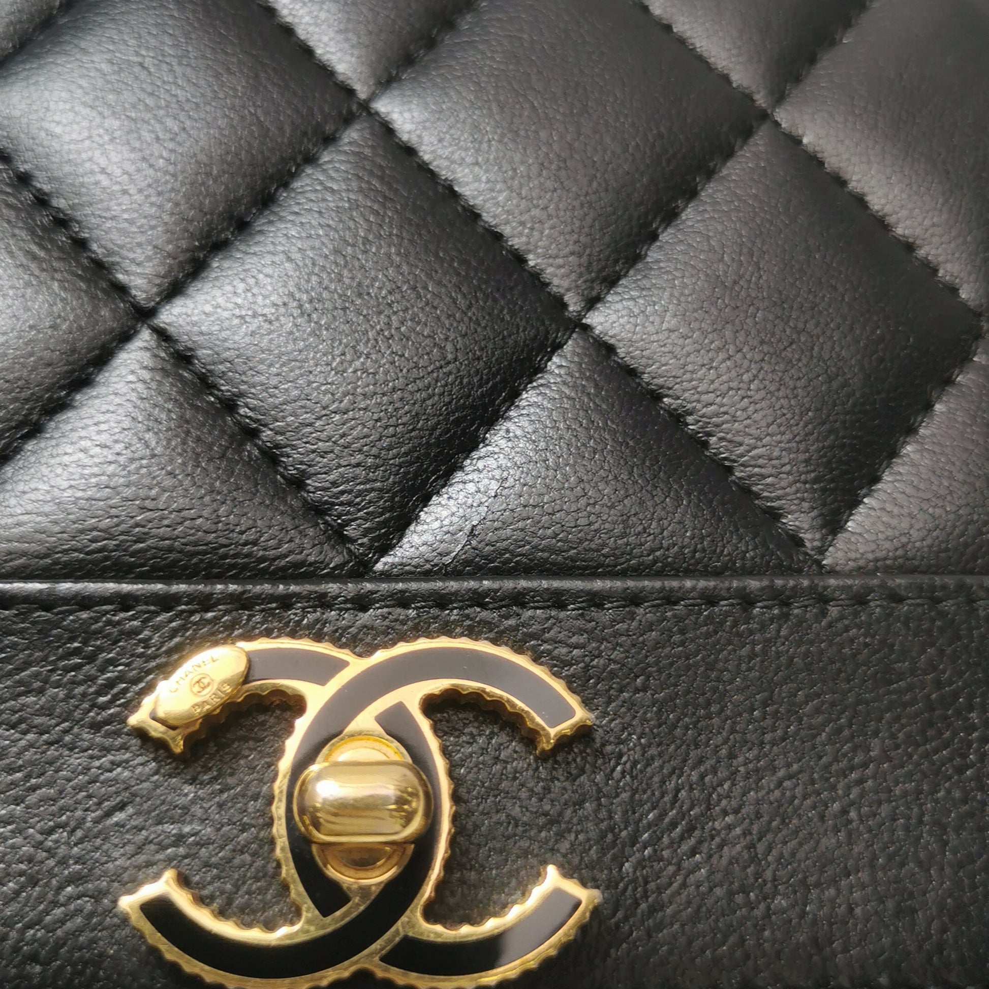Chanel Quilted Mademoiselle Long Wallet Black