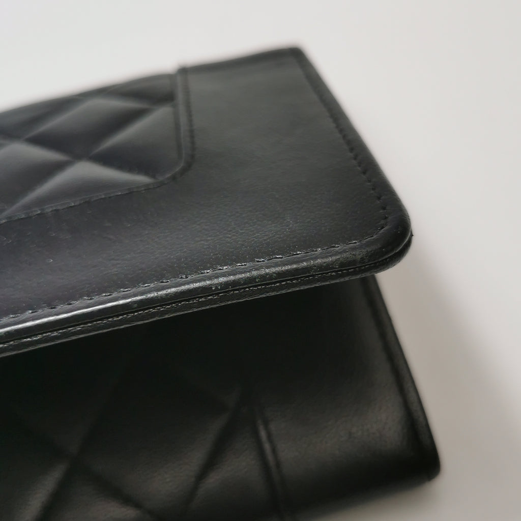 Chanel Quilted Mademoiselle Long Wallet Black