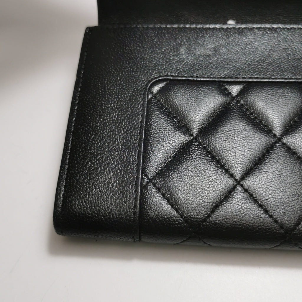 Chanel Quilted Mademoiselle Long Wallet Black