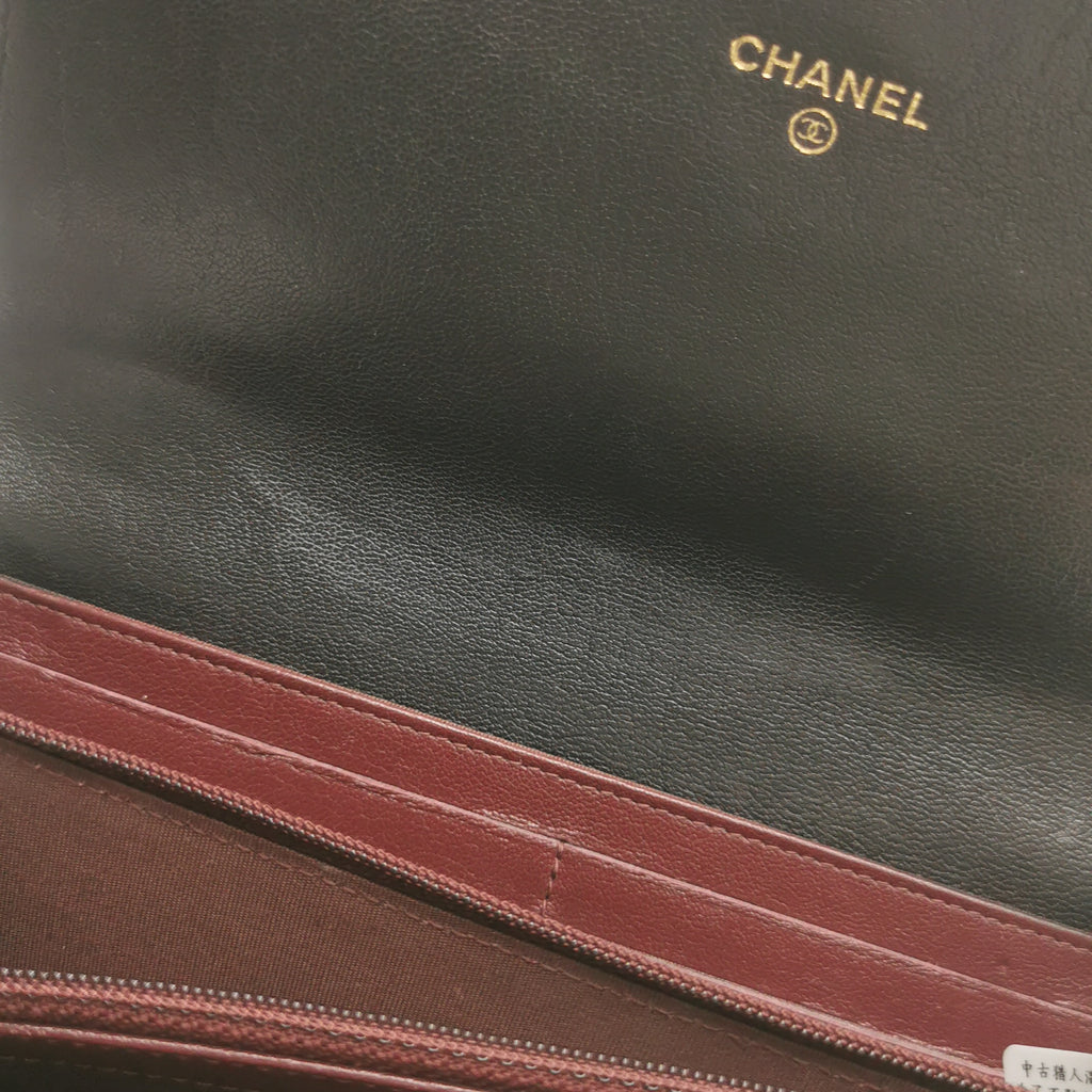 Chanel Quilted Mademoiselle Long Wallet Black