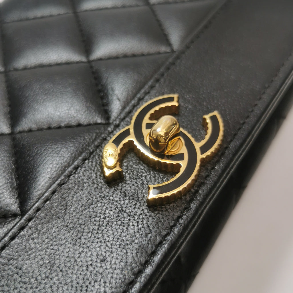 Chanel Quilted Mademoiselle Long Wallet Black