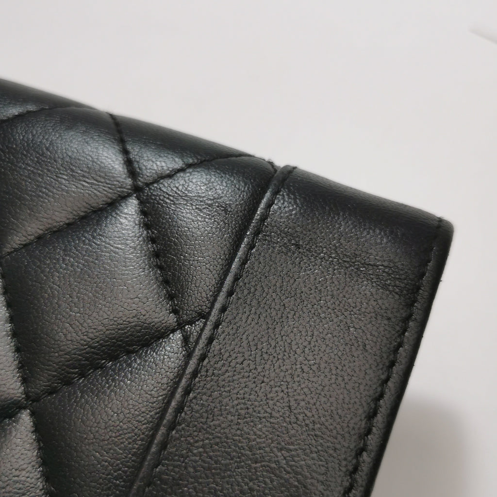 Chanel Quilted Mademoiselle Long Wallet Black