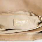 Chanel Ultra Stitch Flap East West Snakeskin Beige