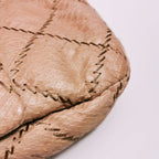 Chanel Ultra Stitch Flap East West Snakeskin Beige