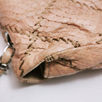 Chanel Ultra Stitch Flap East West Snakeskin Beige
