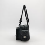 Chanel Cambon Multi Pocket Reporter Bag Black