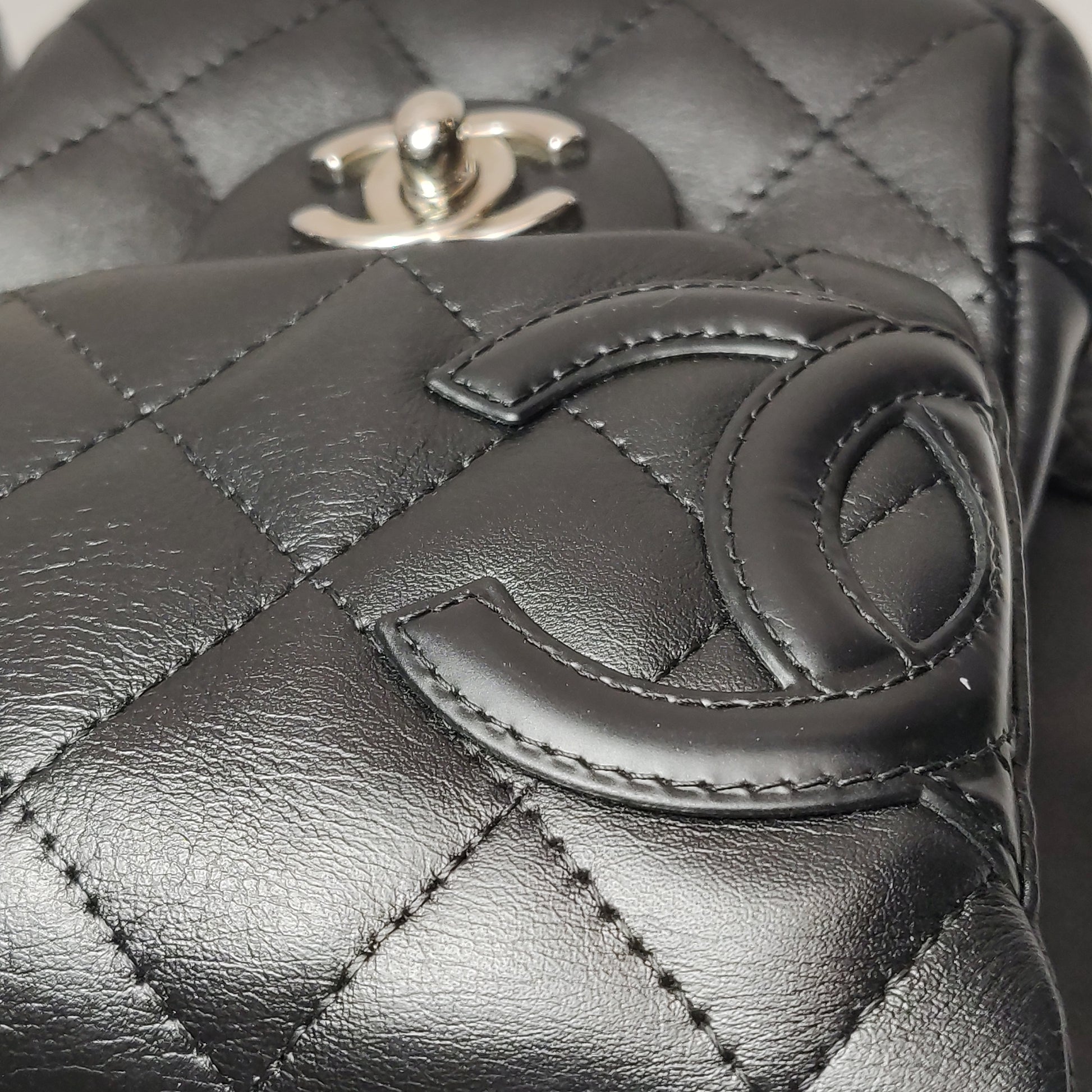 Chanel Cambon Multi Pocket Reporter Bag Black