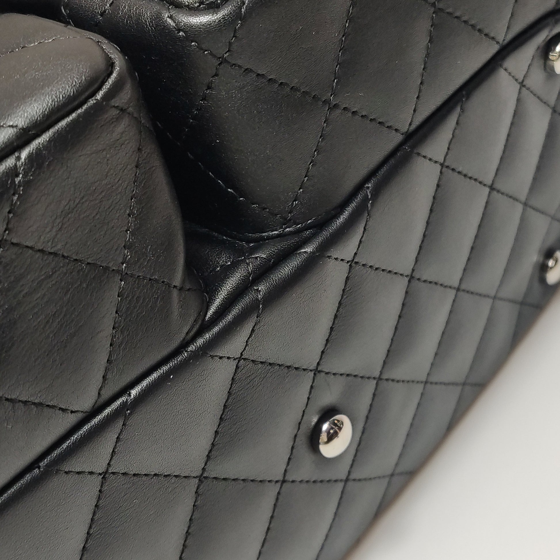 Chanel Cambon Multi Pocket Reporter Bag Black