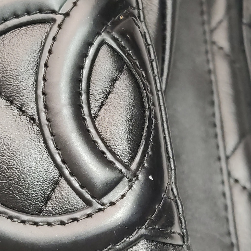 Chanel Cambon Multi Pocket Reporter Bag Black