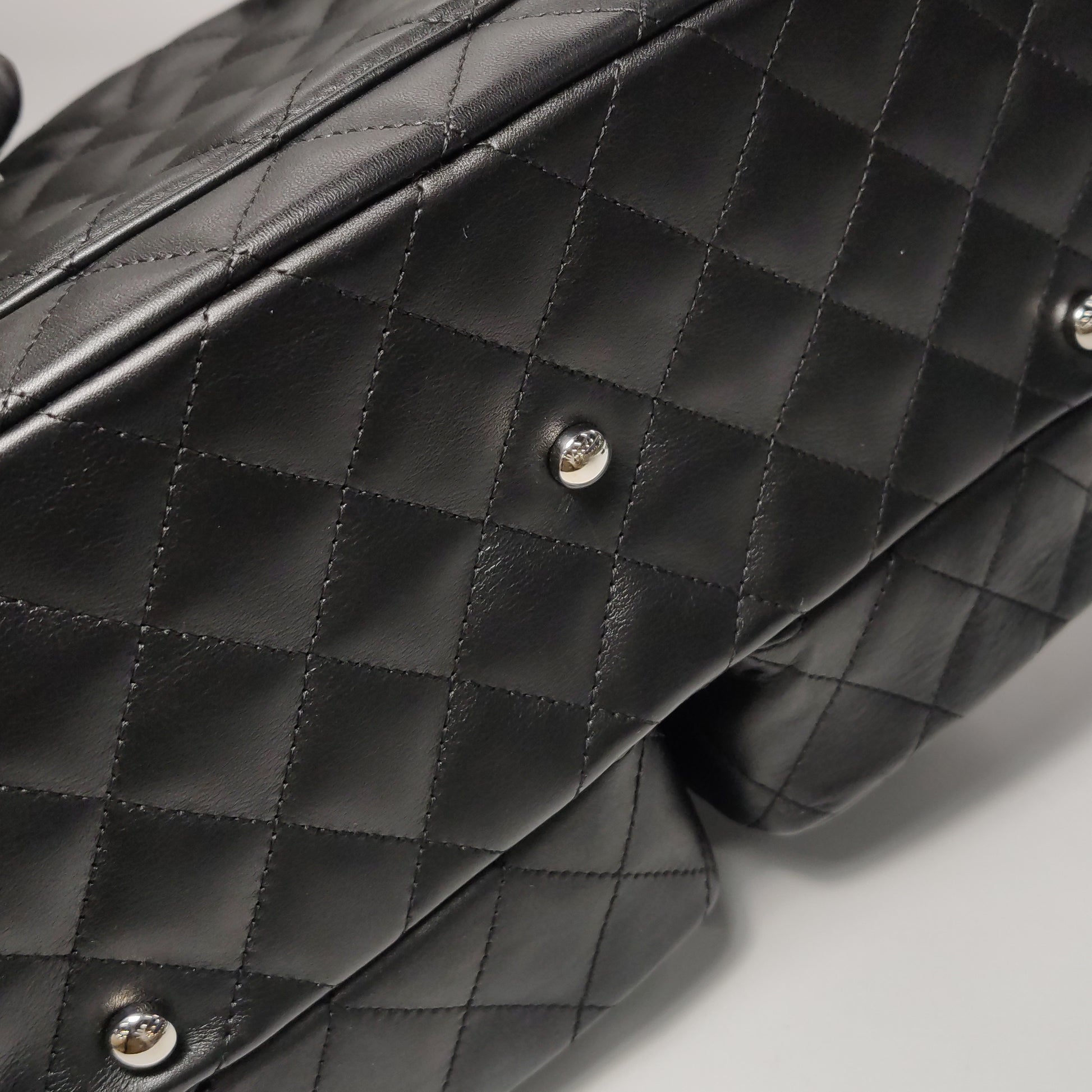 Chanel Cambon Multi Pocket Reporter Bag Black