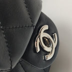 Chanel Cambon Multi Pocket Reporter Bag Black