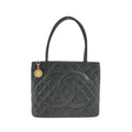 Chanel Medallion Caviar Shoulder Bag Black