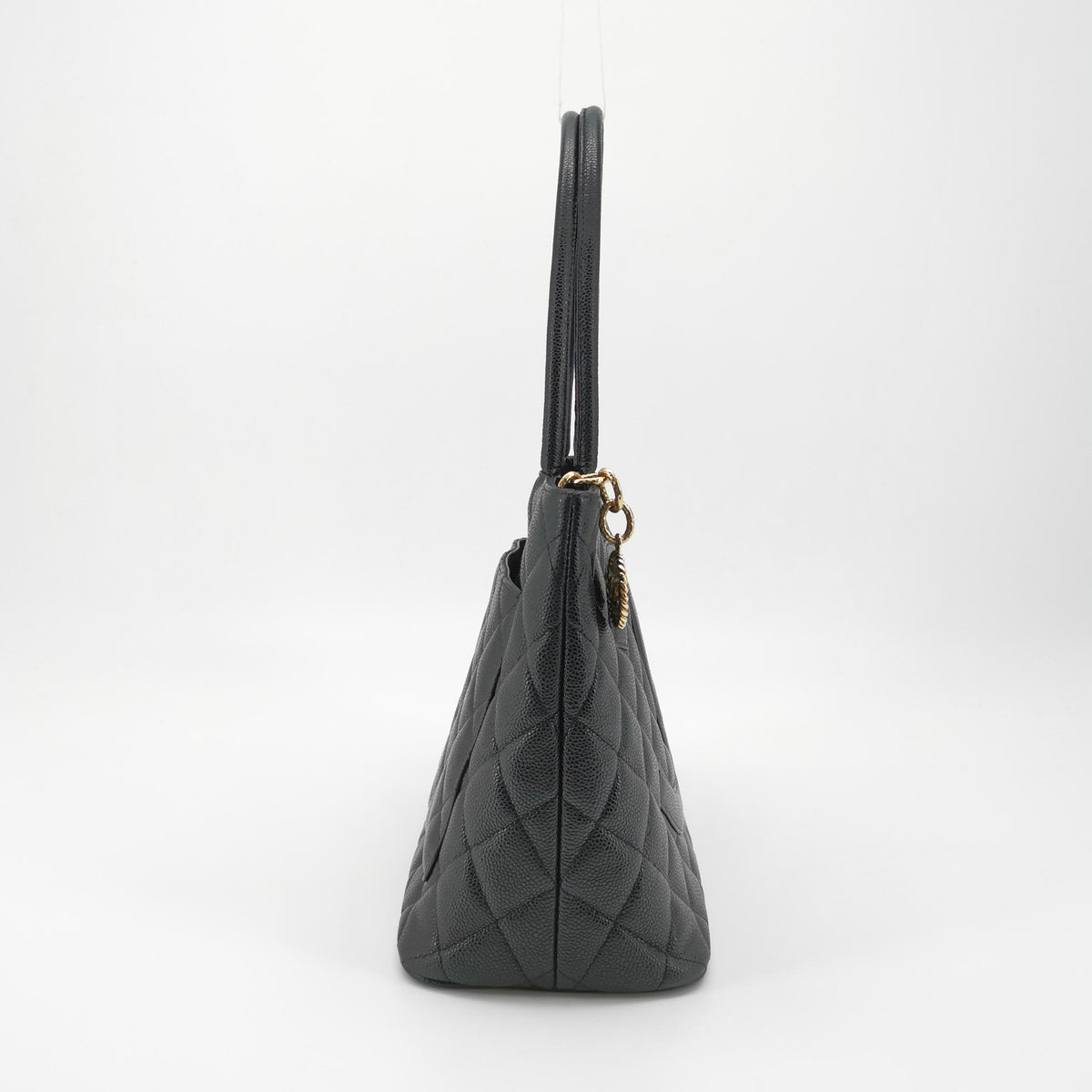 Chanel Medallion Caviar Shoulder Bag Black