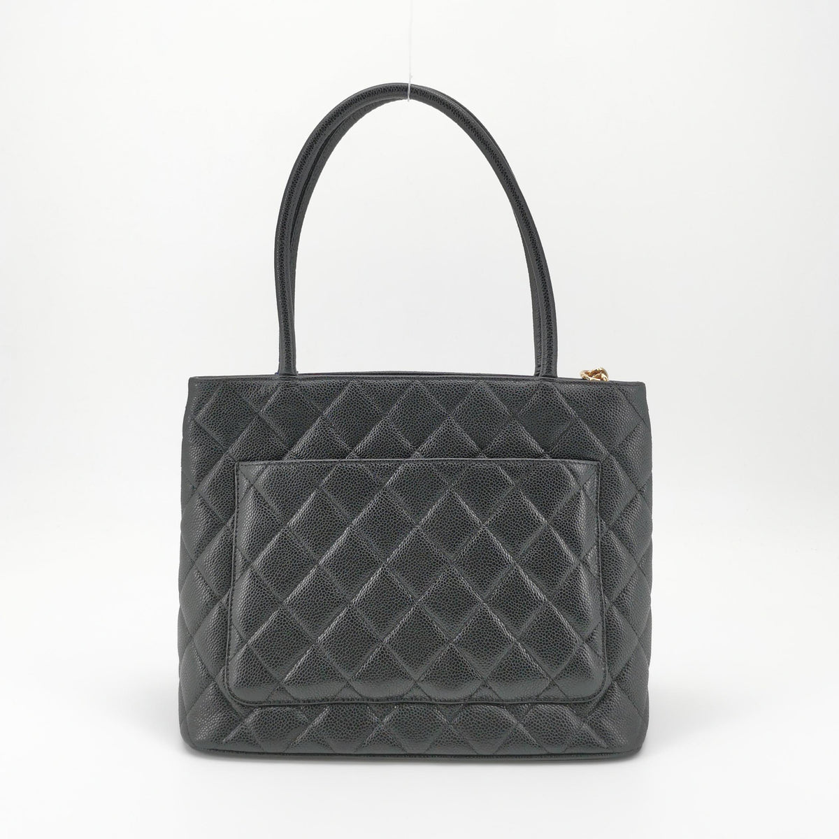 Chanel Medallion Caviar Shoulder Bag Black