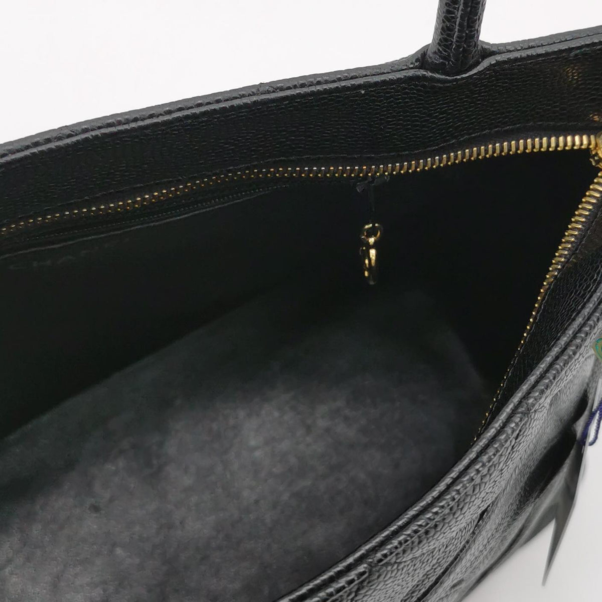 Chanel Medallion Caviar Shoulder Bag Black