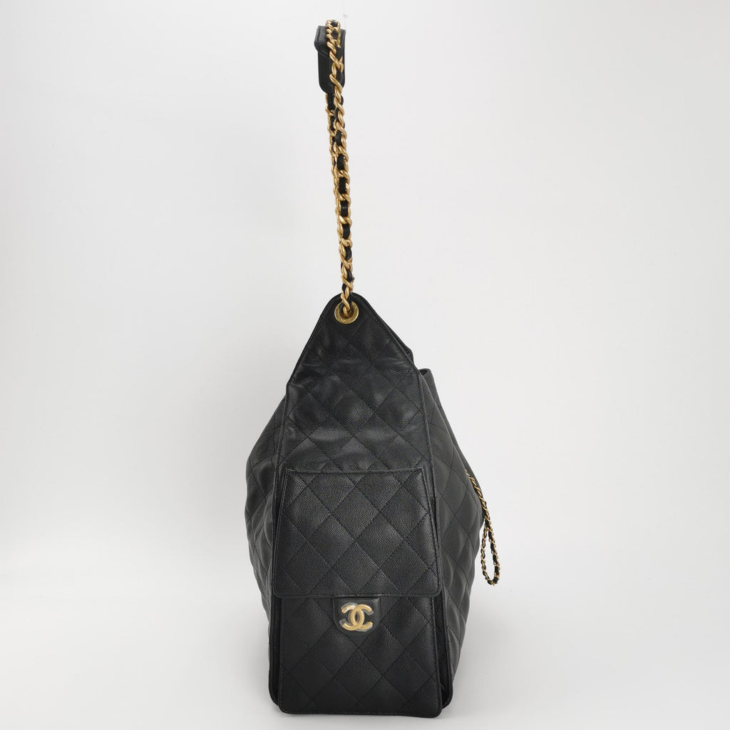 Chanel 25 Bag Medium Quilted Caviar