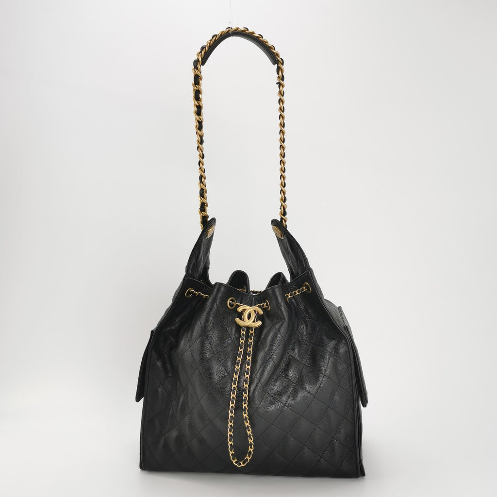 Chanel 25 Bag Medium Quilted Caviar