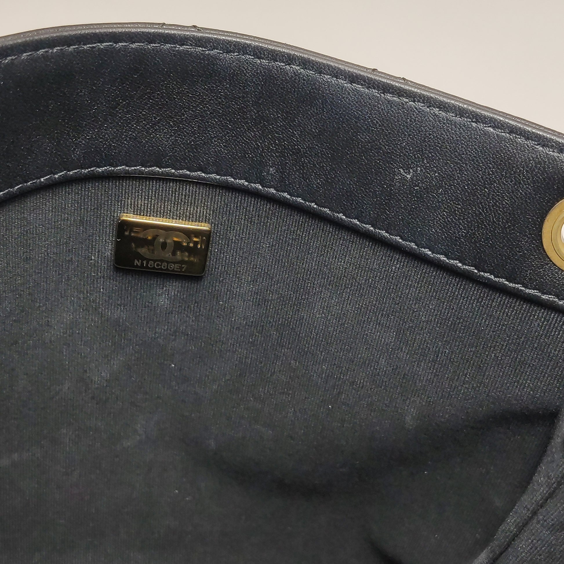 Chanel Lambskin Quilted Giant CC Shoulder Bag Black