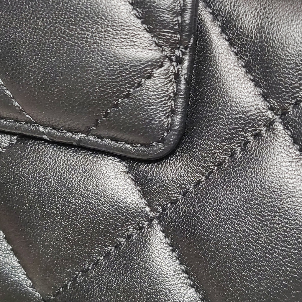 Chanel Lambskin Quilted Giant CC Shoulder Bag Black