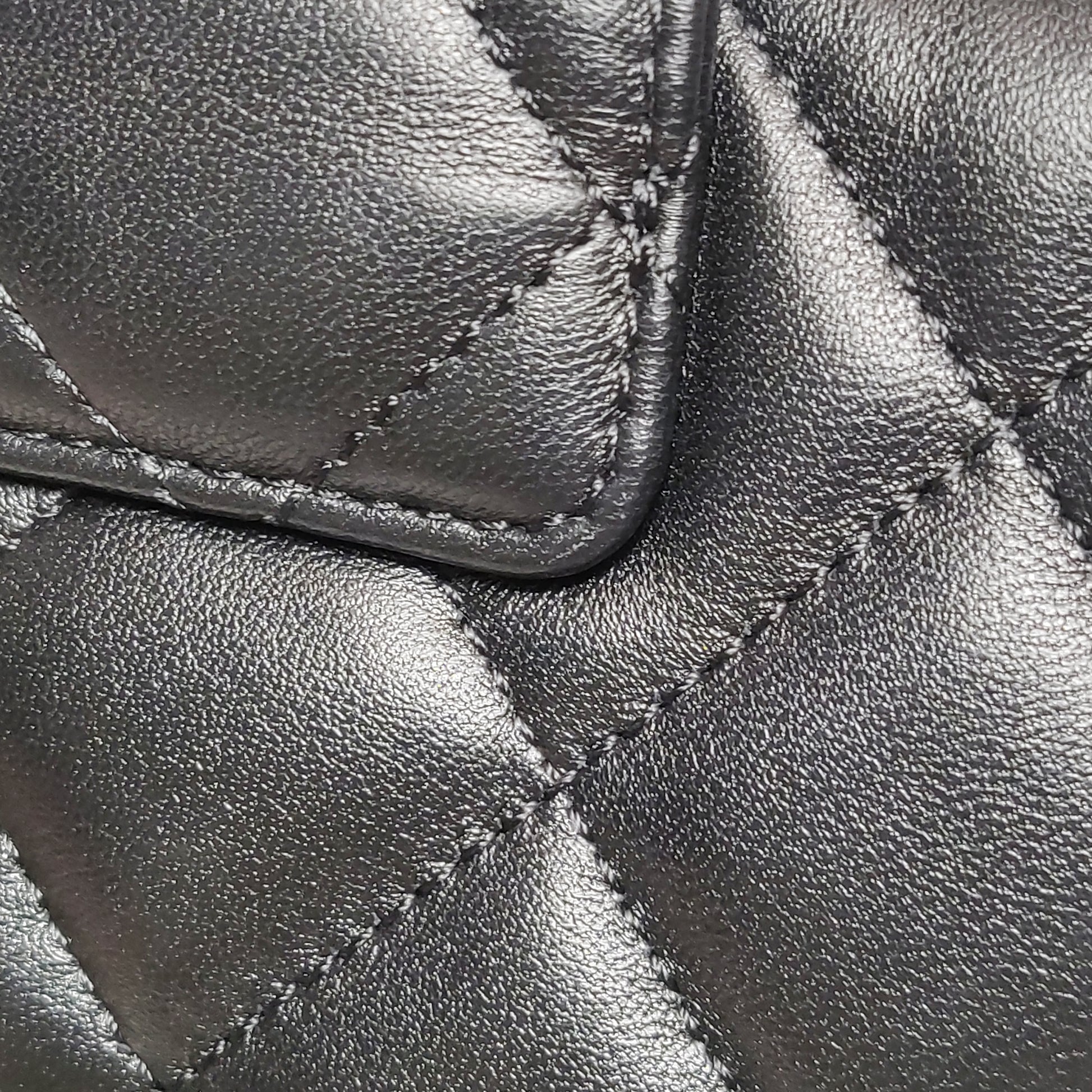 Chanel Lambskin Quilted Giant CC Shoulder Bag Black