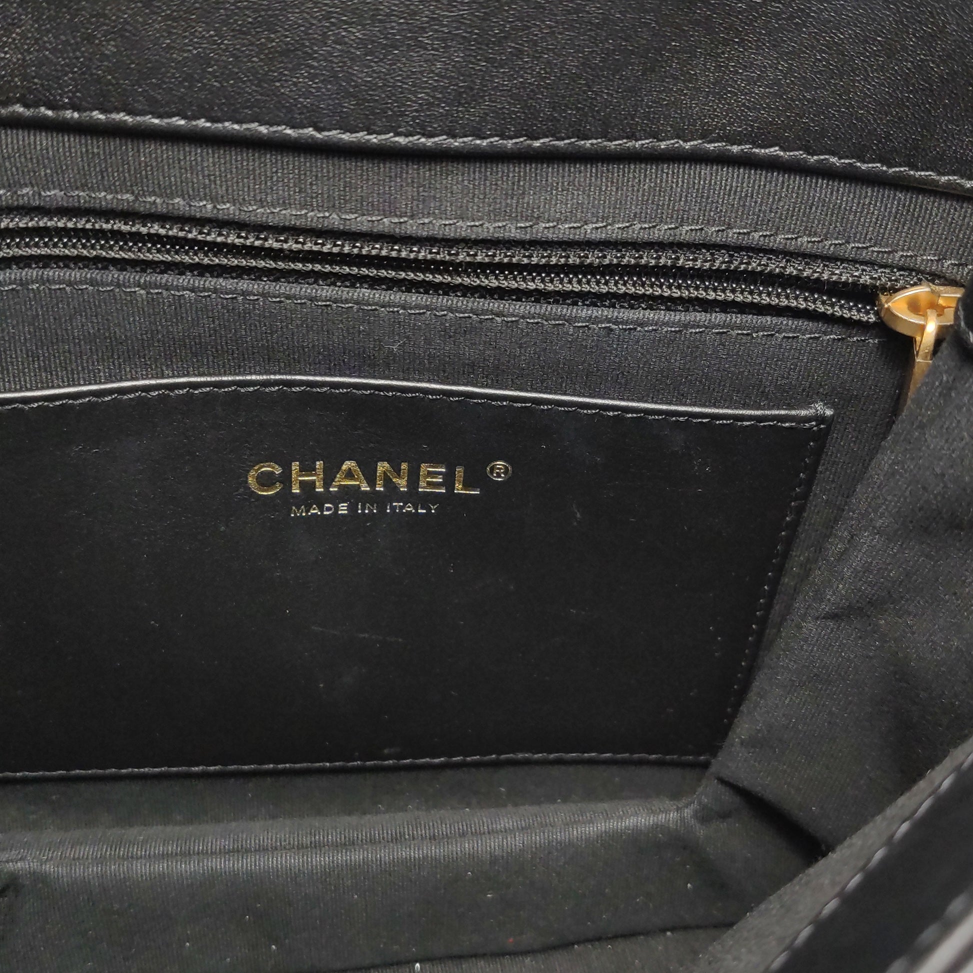 Chanel Lambskin Quilted Giant CC Shoulder Bag Black