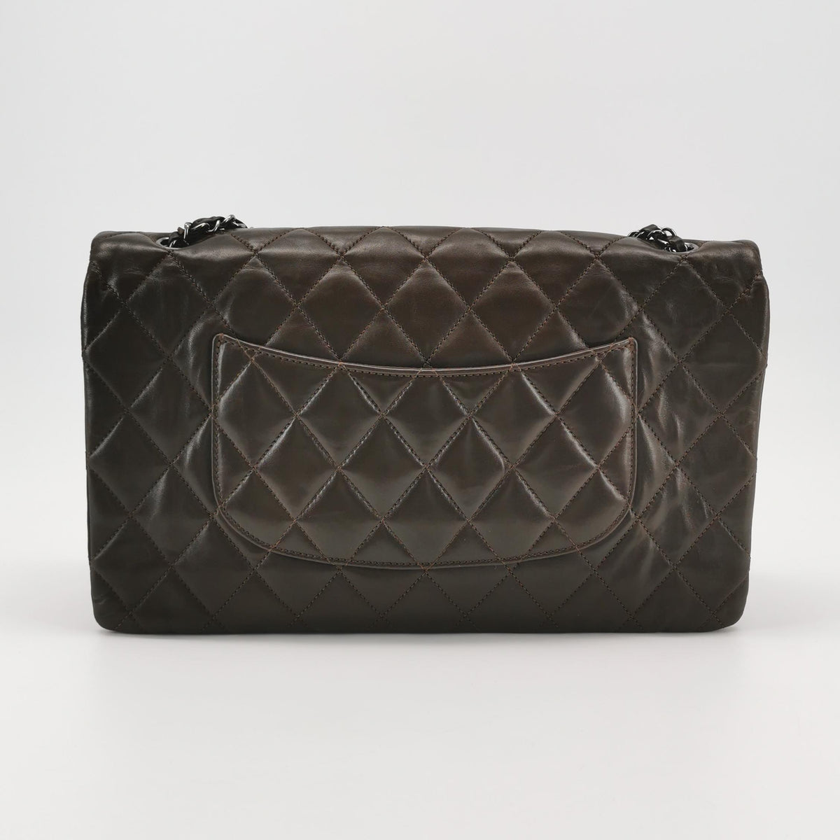 Chanel Accordion Flap Dark Brown