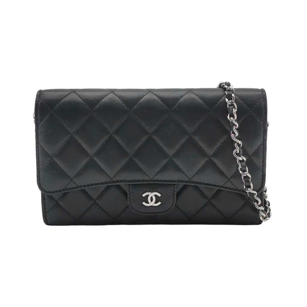 Chanel Wallet On Short Chain Black SHW