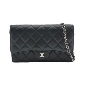 Chanel Wallet On Short Chain Black SHW