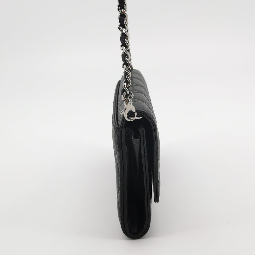 Chanel Wallet On Short Chain Black SHW
