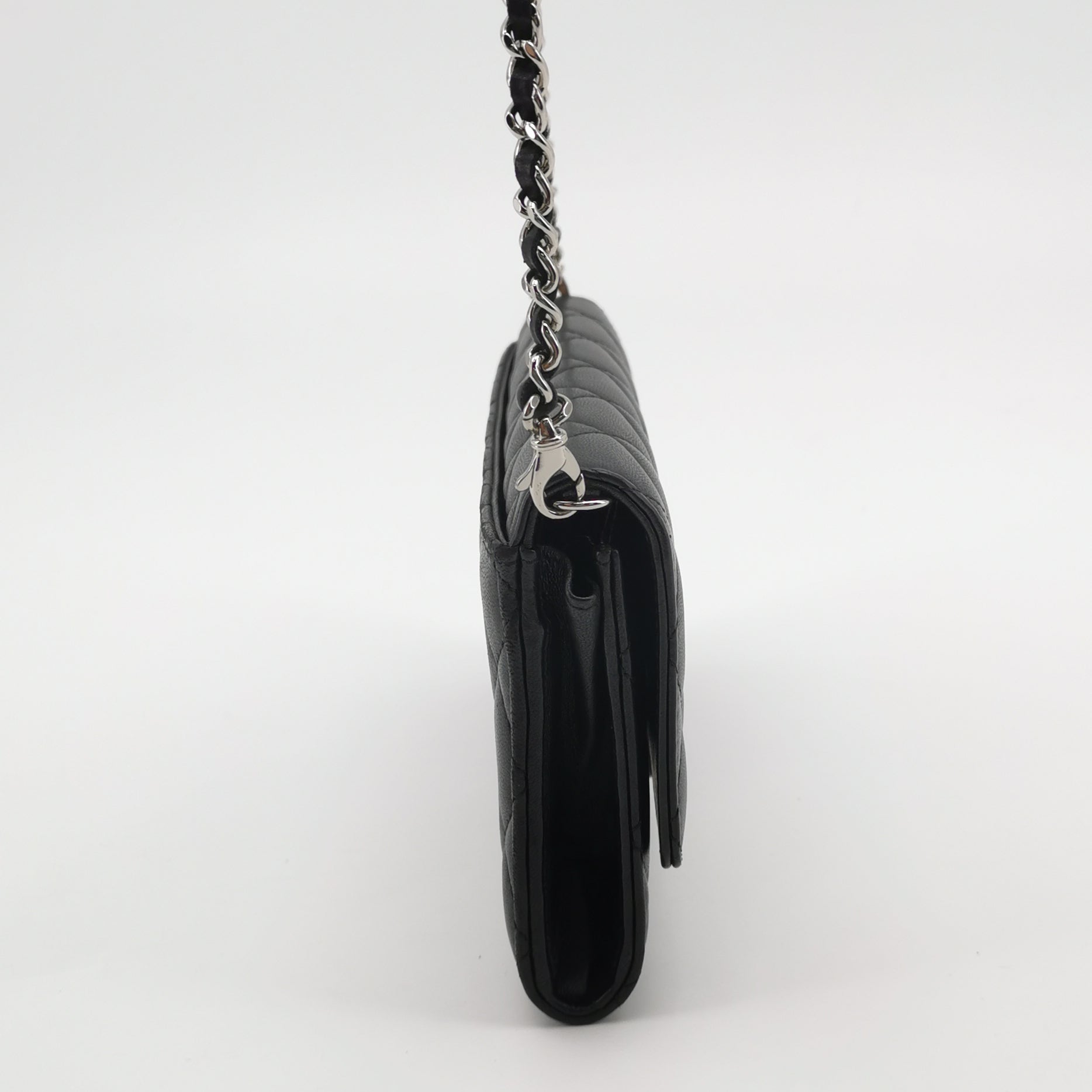 Chanel Wallet On Short Chain Black SHW