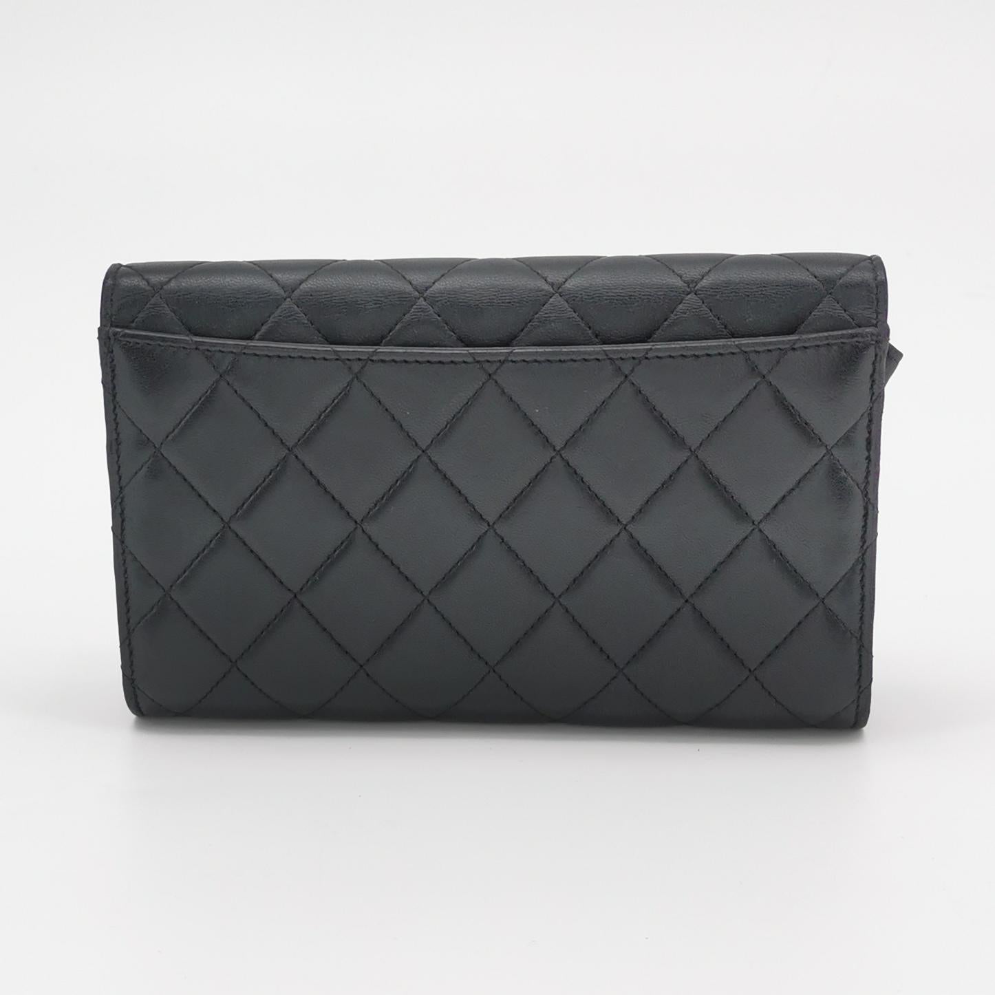 Chanel Wallet On Short Chain Black SHW