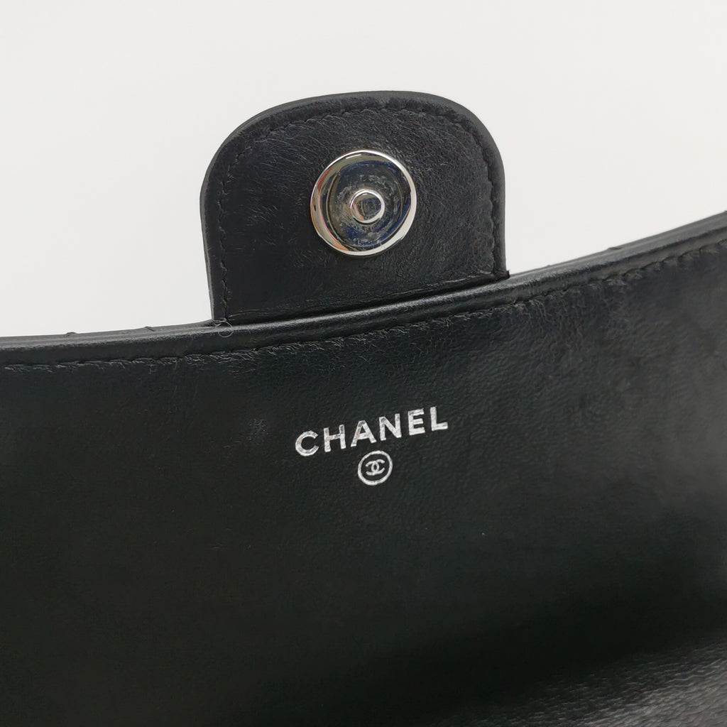 Chanel Wallet On Short Chain Black SHW