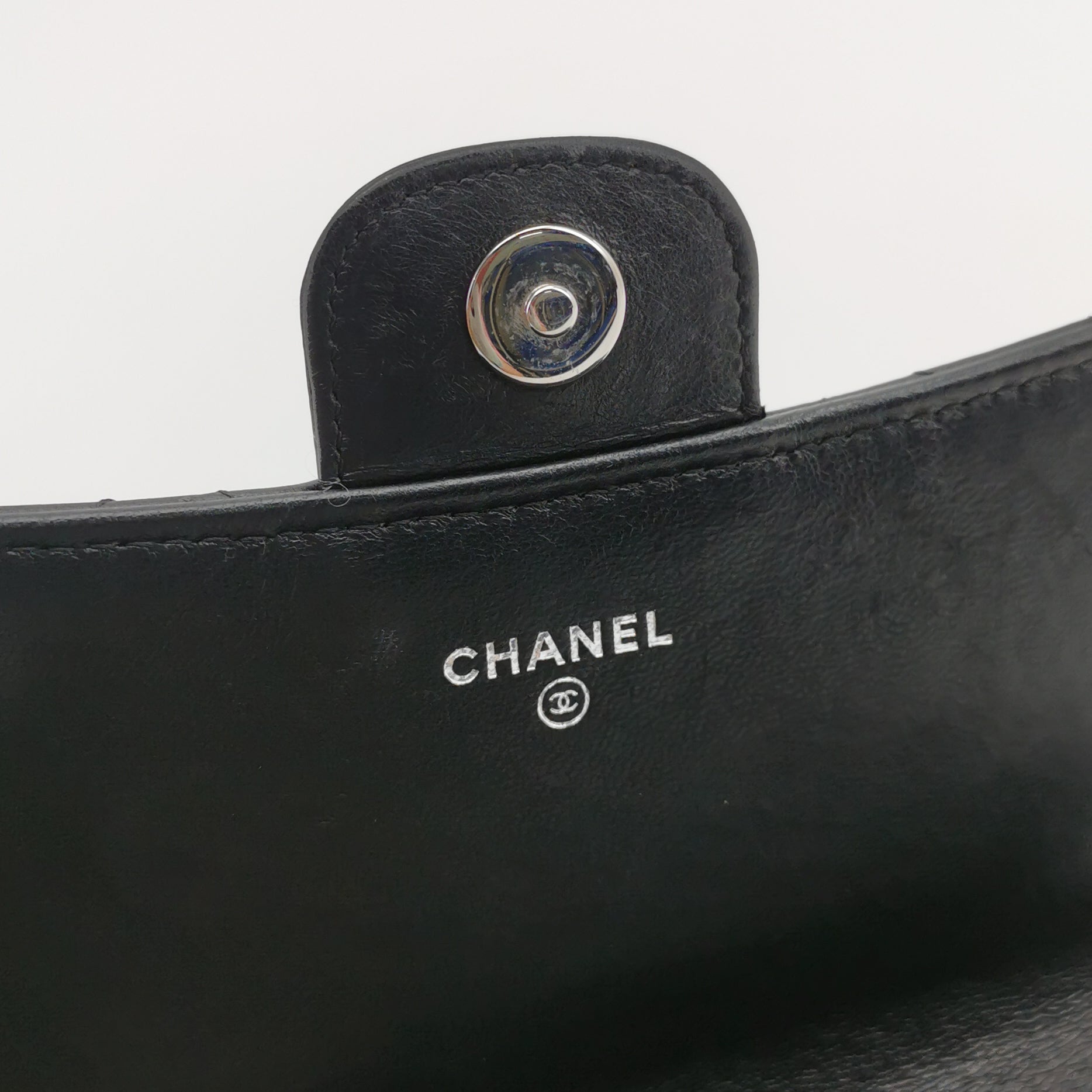 Chanel Wallet On Short Chain Black SHW