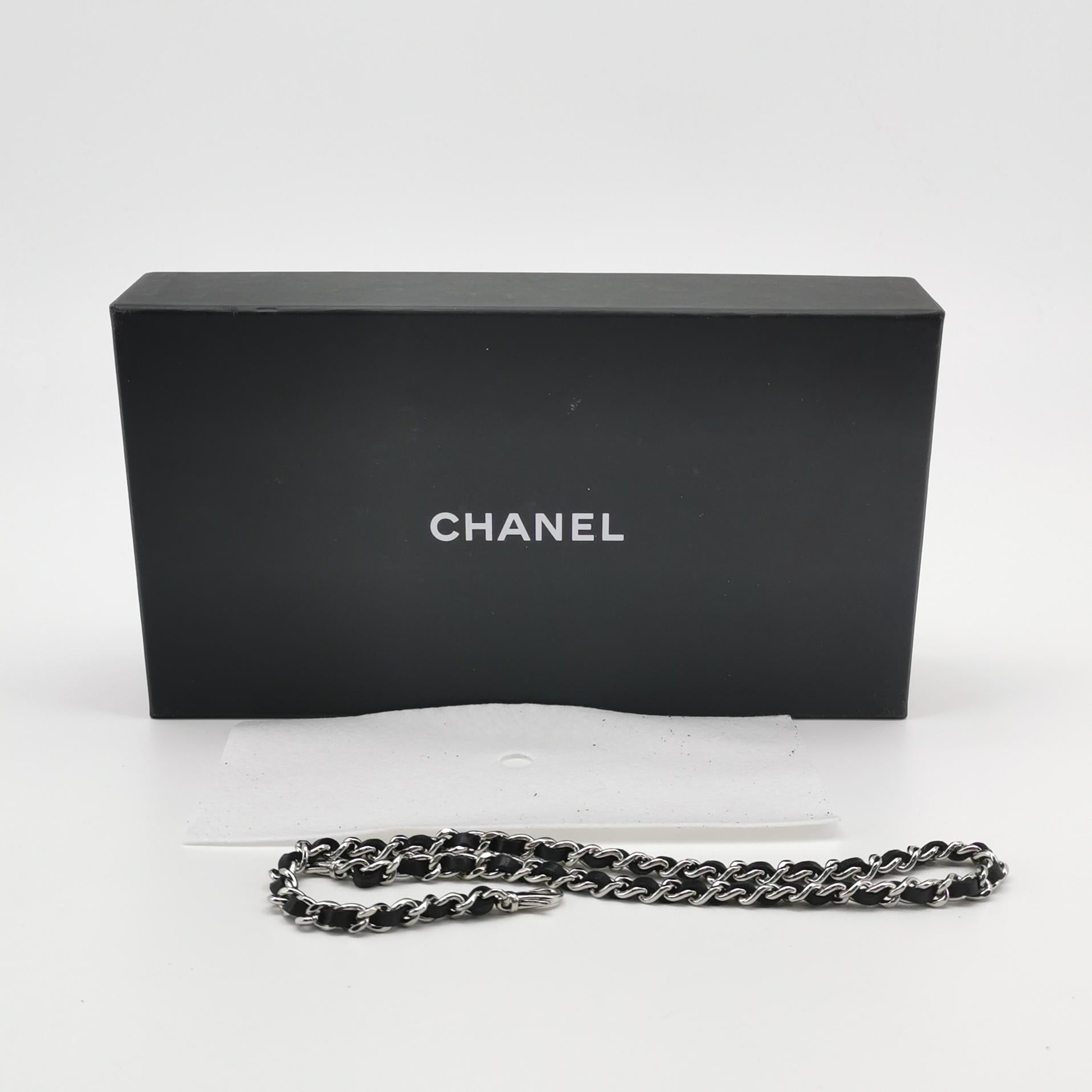 Chanel Wallet On Short Chain Black SHW
