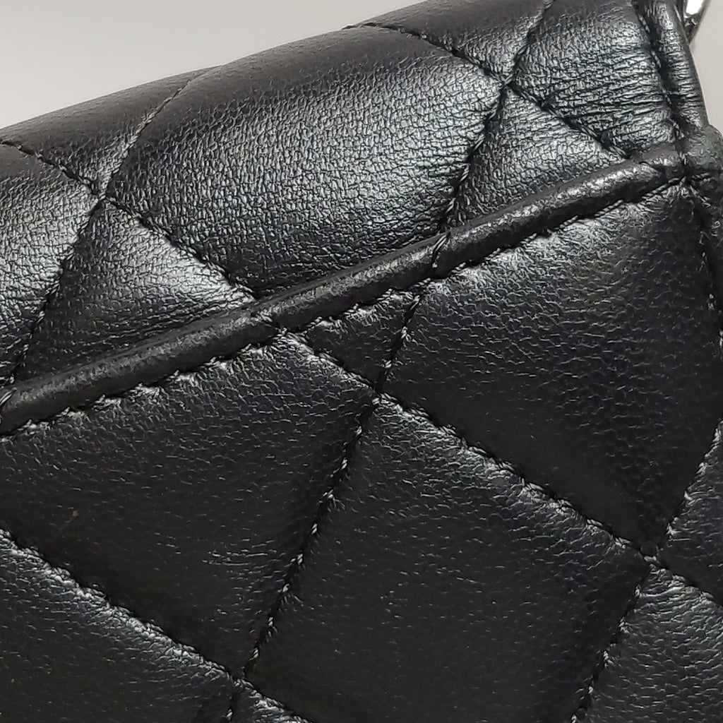 Chanel Wallet On Short Chain Black SHW