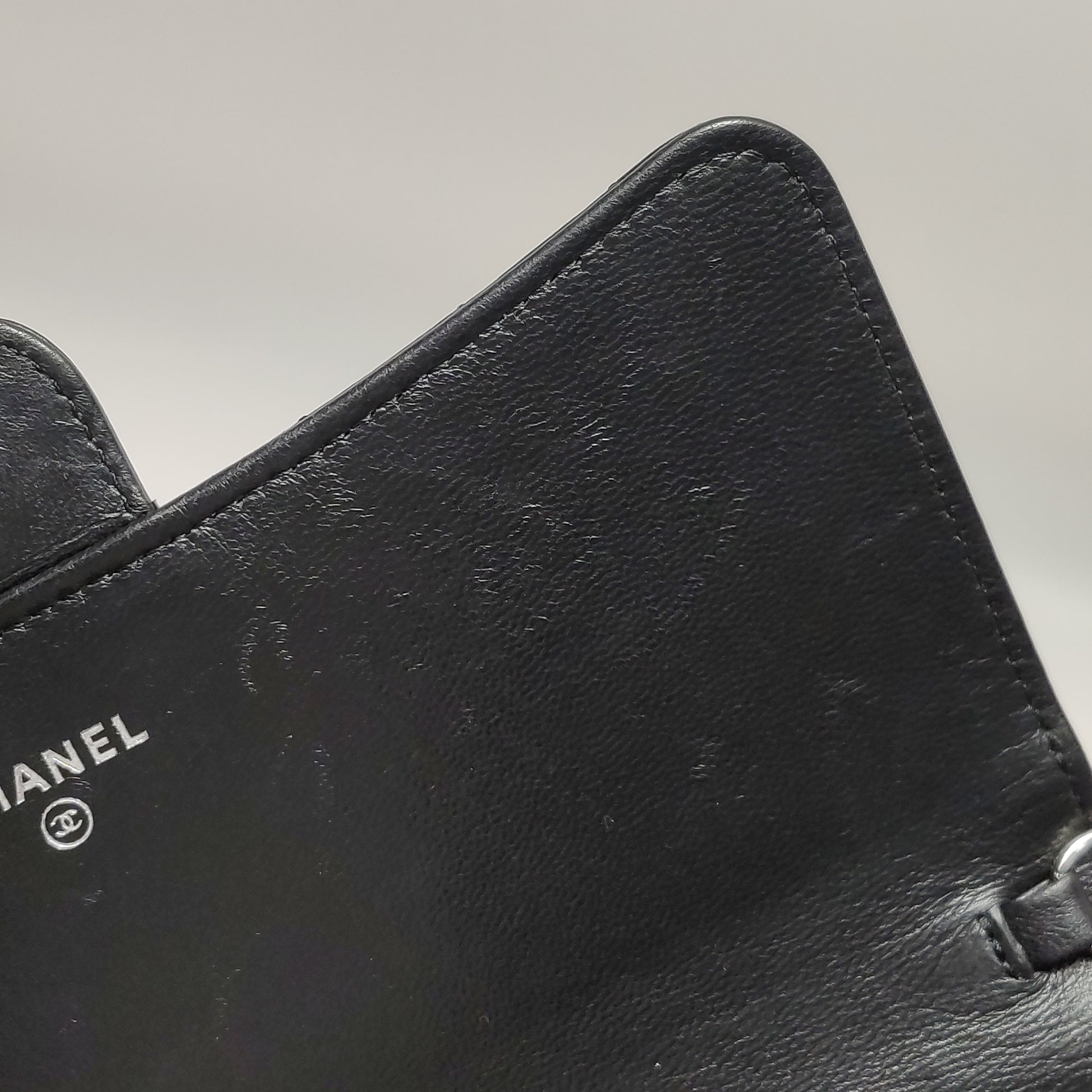 Chanel Wallet On Short Chain Black SHW