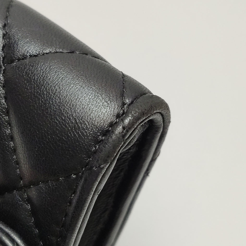 Chanel Wallet On Short Chain Black SHW