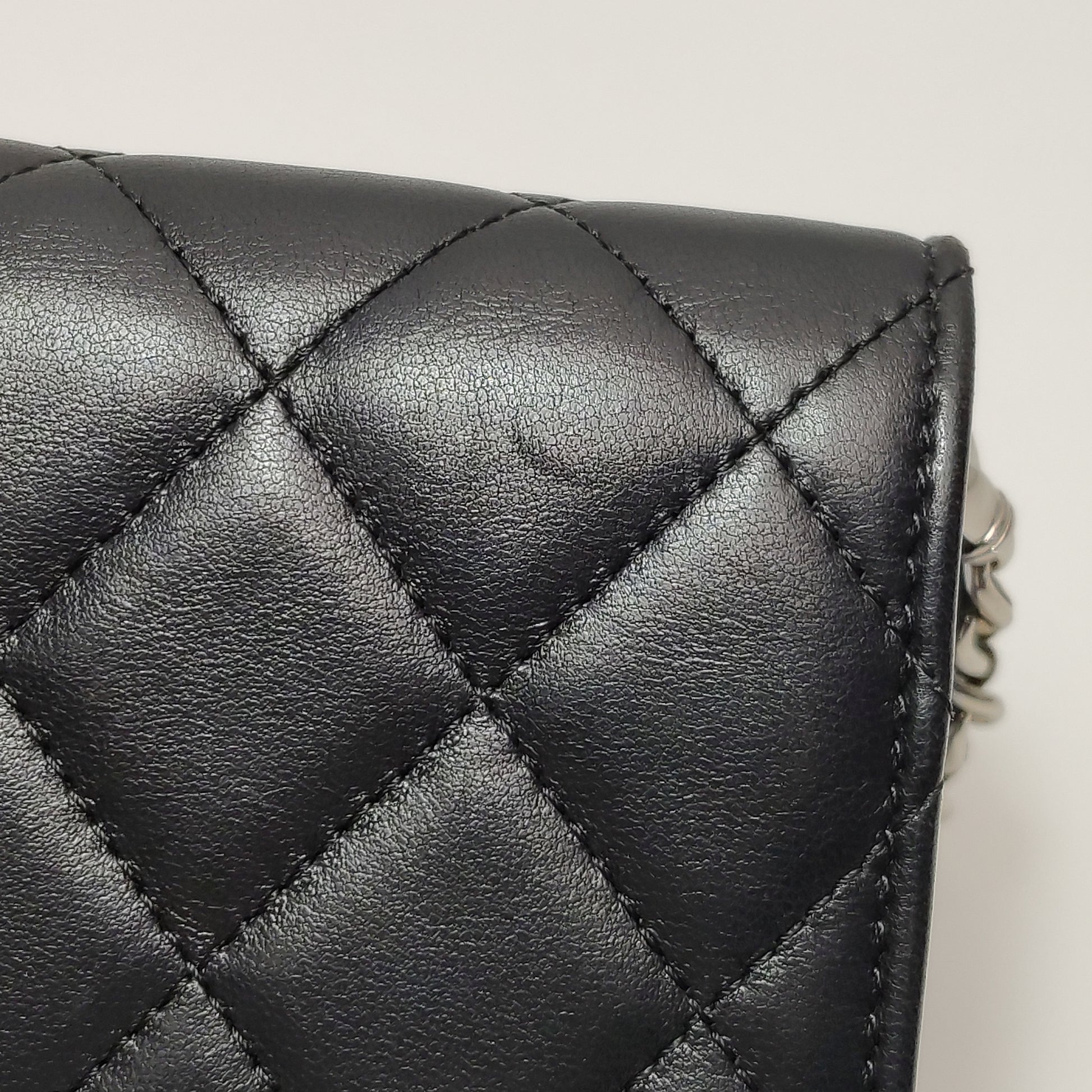Chanel Wallet On Short Chain Black SHW