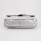 Chanel Quilted Small Chain Detail Flap Metallic Calfskin Silver