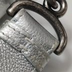 Chanel Quilted Small Chain Detail Flap Metallic Calfskin Silver