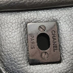 Chanel Quilted Small Chain Detail Flap Metallic Calfskin Silver