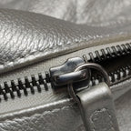 Chanel Quilted Small Chain Detail Flap Metallic Calfskin Silver