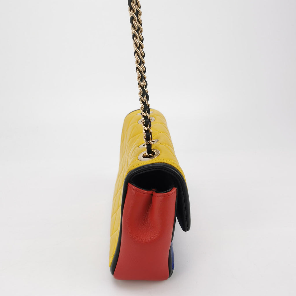 Chanel Tricolor Medium Lambskin Graphic Flap Bag