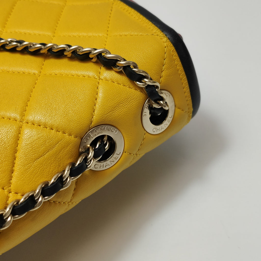 Chanel Tricolor Medium Lambskin Graphic Flap Bag