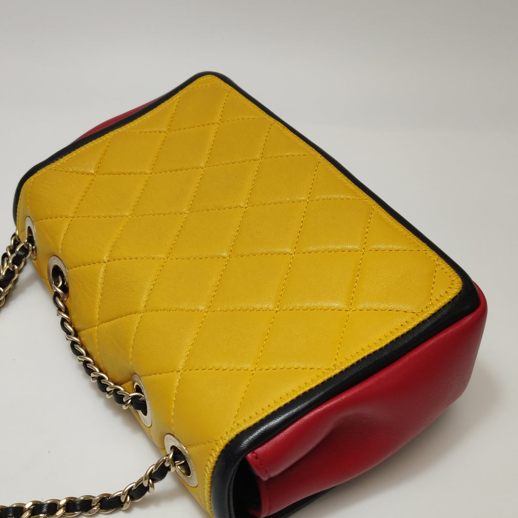 Chanel Tricolor Medium Lambskin Graphic Flap Bag