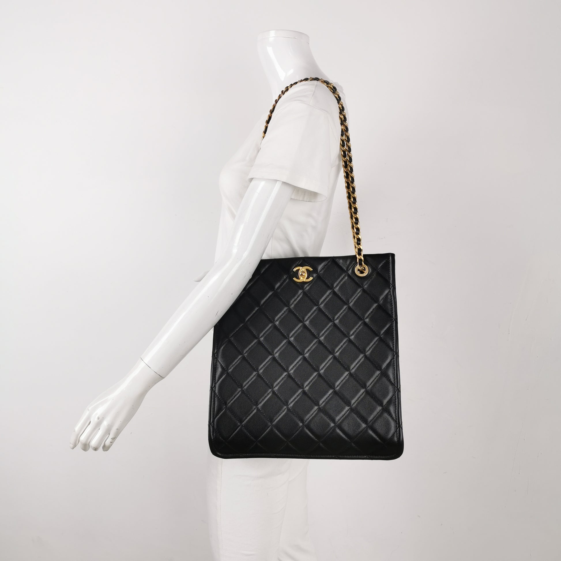 Chanel Sweet Vertical Classic Shopping Tote