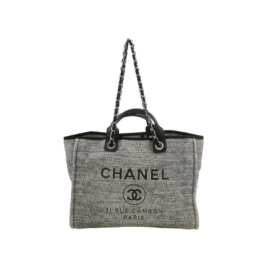 Chanel Deauville Large Gray Top Handle