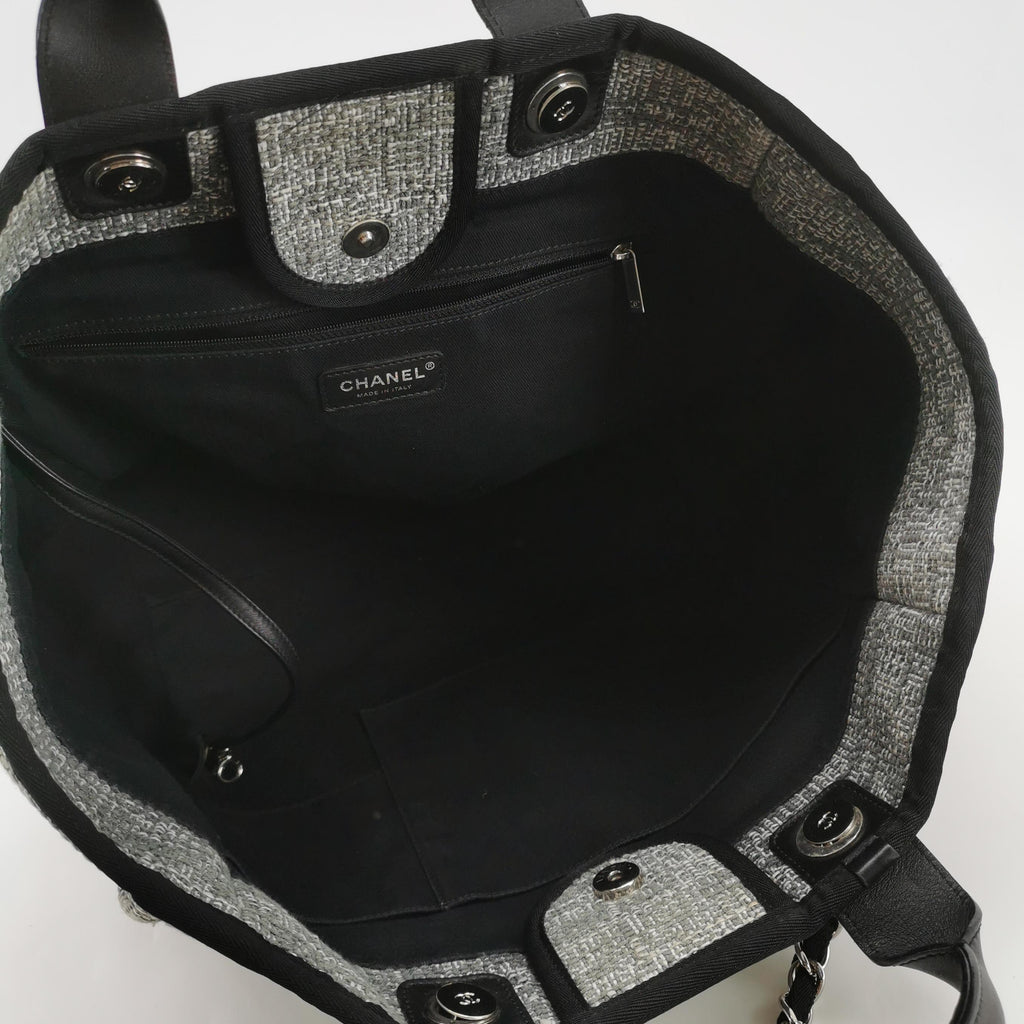 Chanel Deauville Large Gray Top Handle