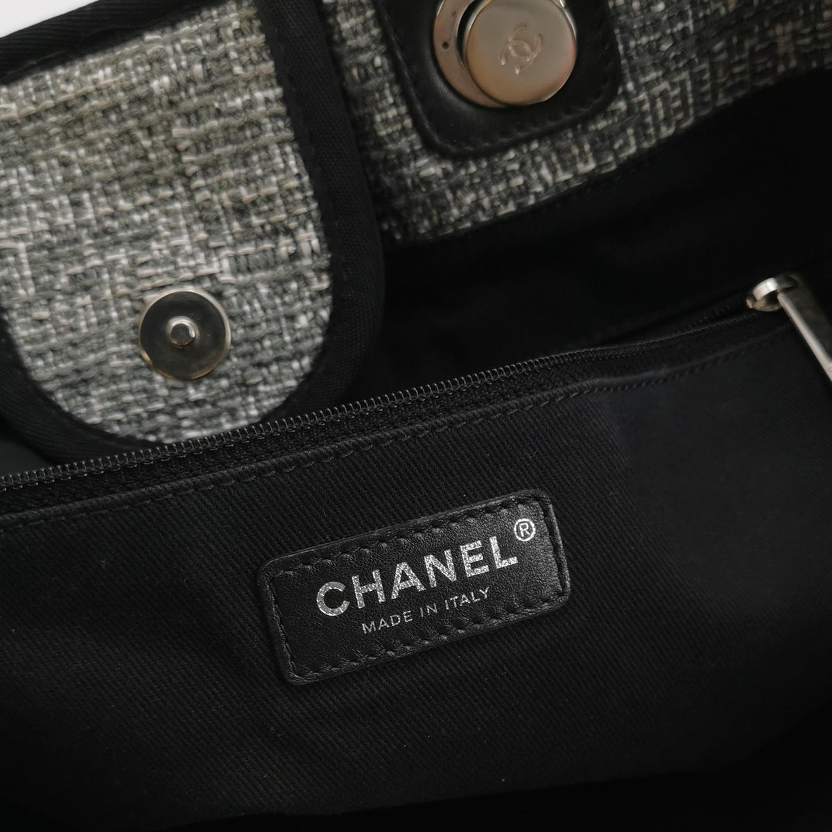 Chanel Deauville Large Gray Top Handle