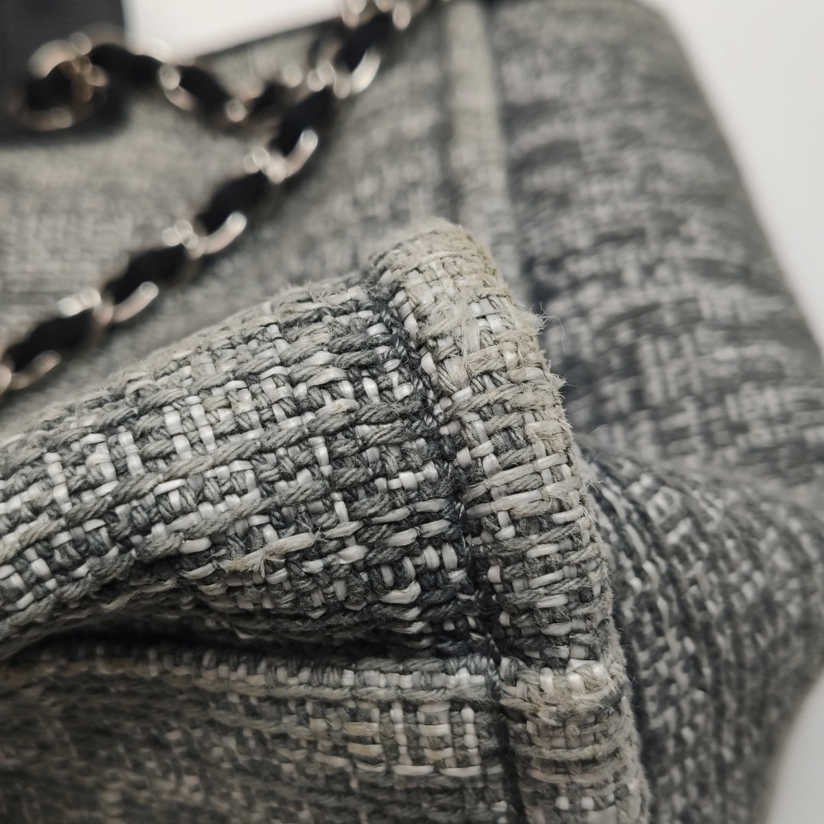 Chanel Deauville Large Gray Top Handle